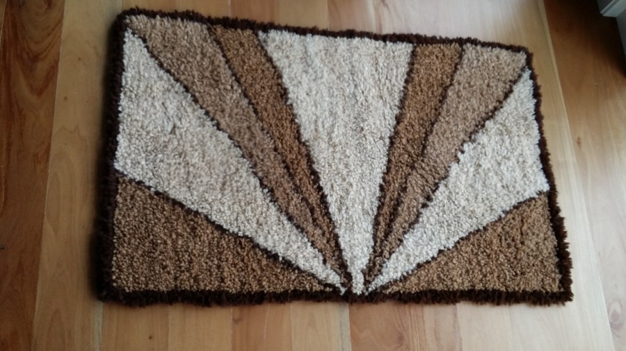 Hand knotted alpaca fibre mat. 1.1m x 70cm $90 NZD