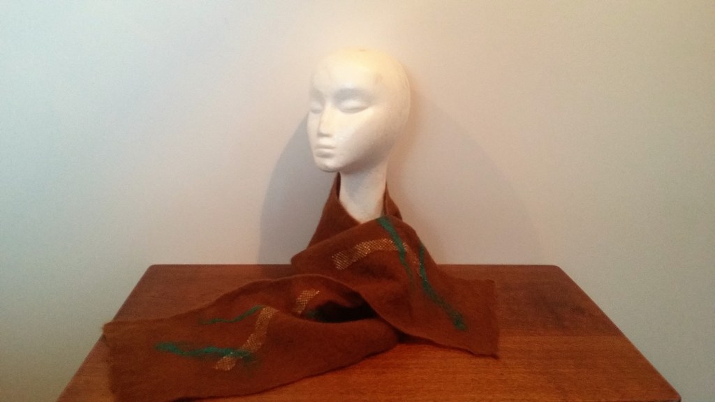 soft felted alpaca scarf $70 NZD