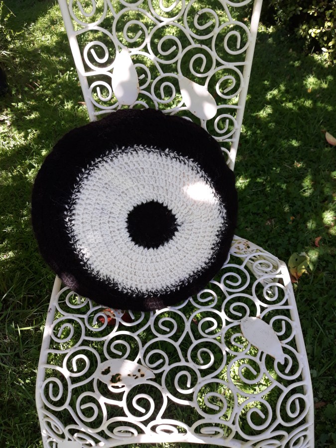 alpaca knitted cushion $50 NZD